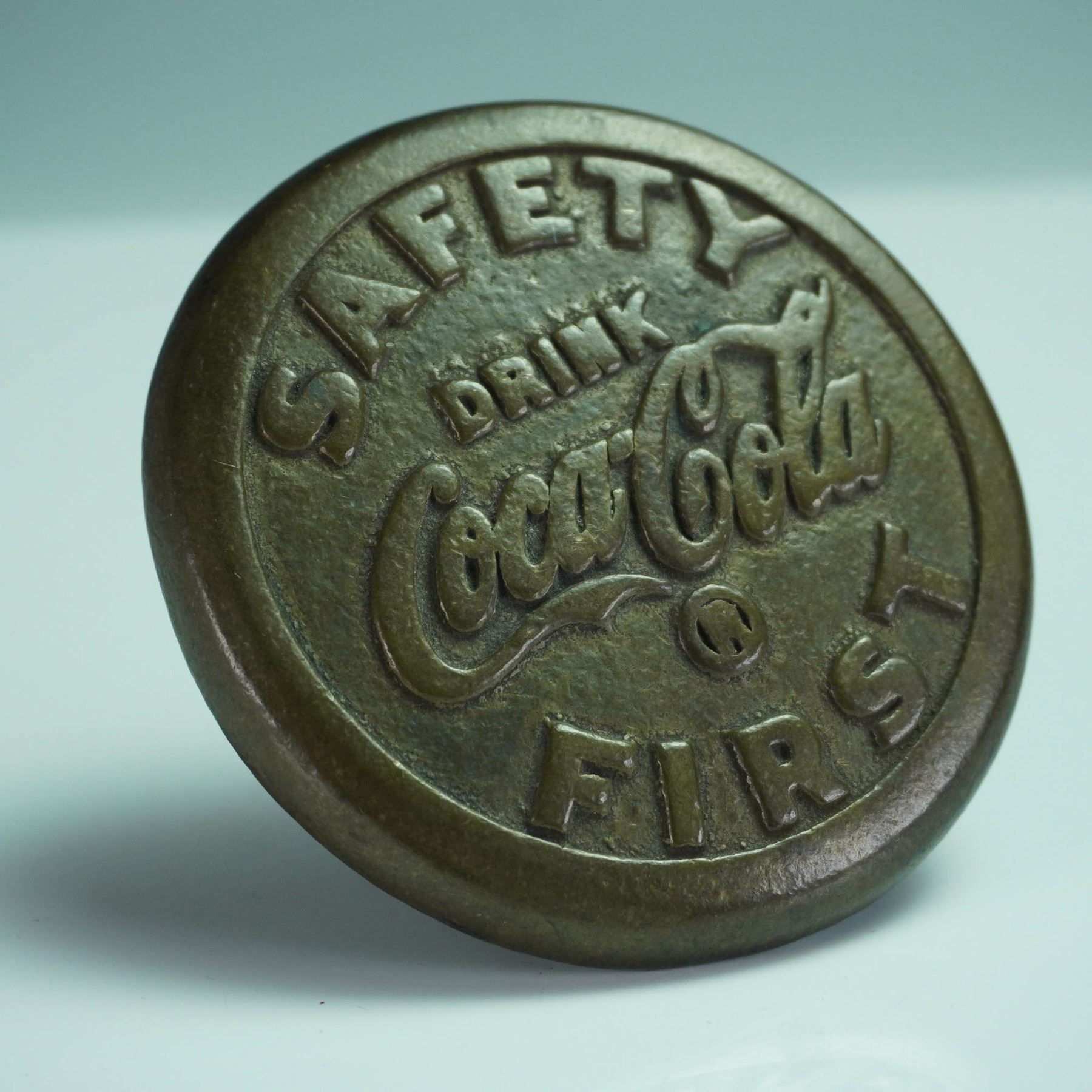 Coca-Cola Brass Side Walk Marker