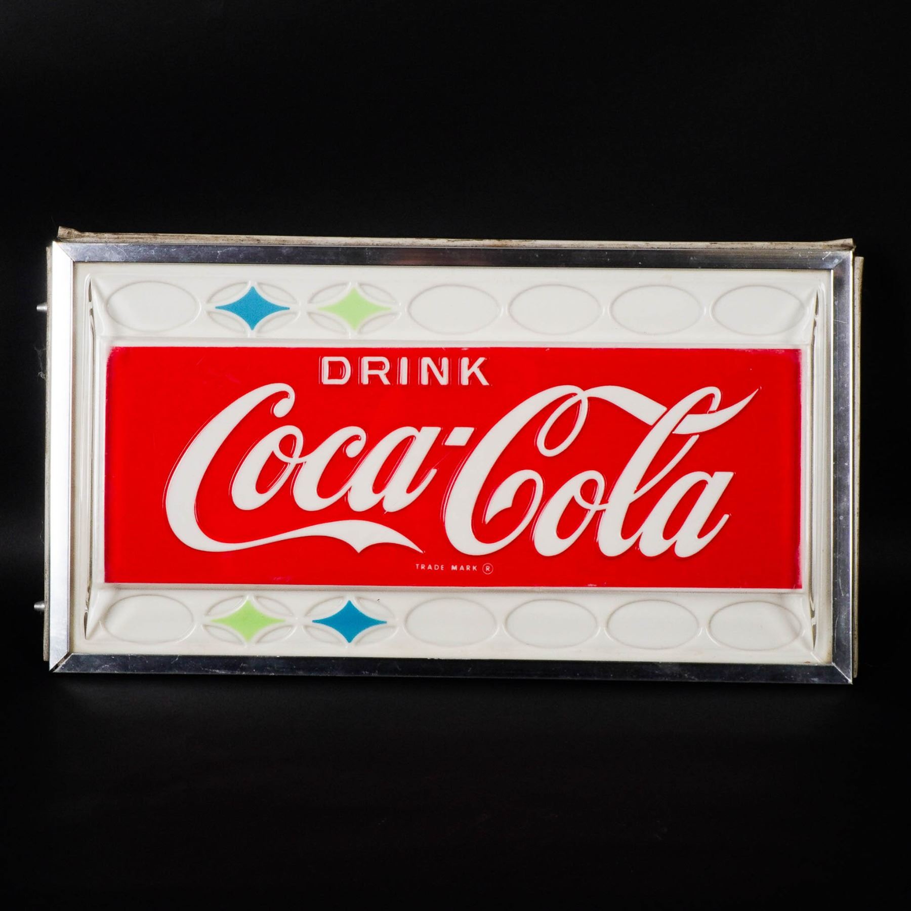 Coca-Cola Storefront Display Sign, Embossed Panel