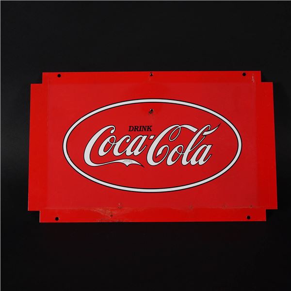 Coca-Cola Tin Advertising Sign, Drink Coca-Cola Logo