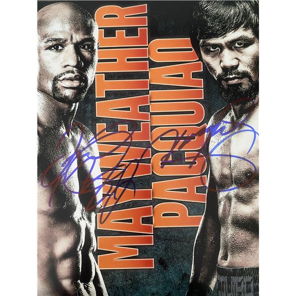 Floyd Mayweather, Manny Pacquiao signed photo