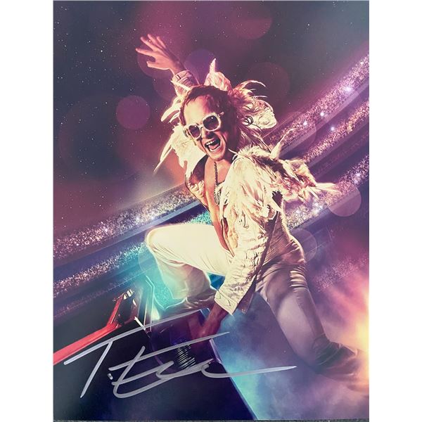 Elton John Rocketman Taron Egerton signed movie photo