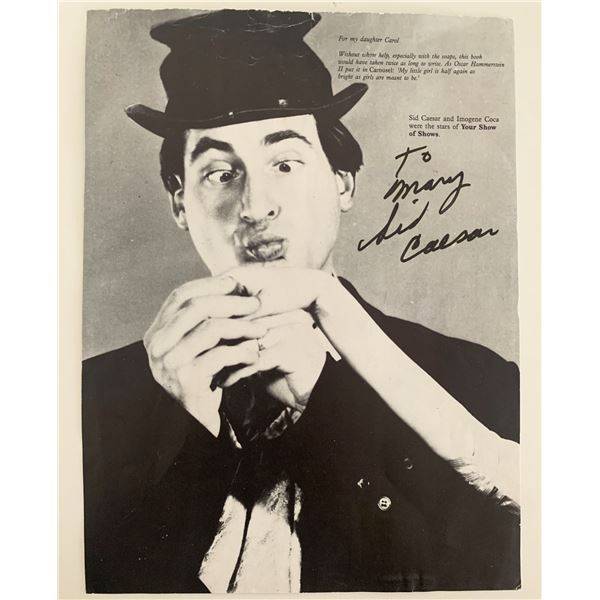 Sid Caesar Signed Photo