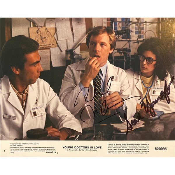 Young Doctors in Love Sean Young and Michael McKean signed mini lobby card