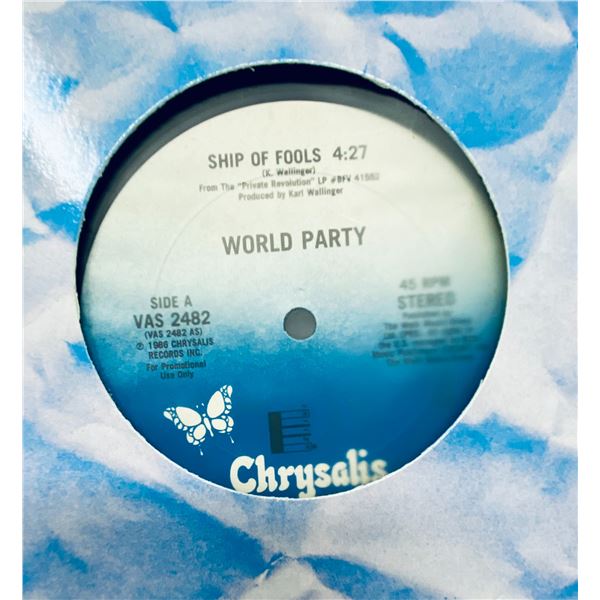 1986 Chrysalis Promo 12" – World Party “Ship of Fools” from Private Revol