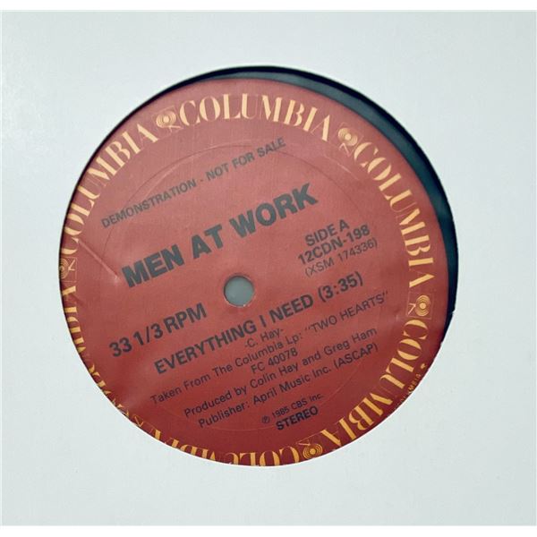 Men At Work – Everything I Need (1985 Promo 12") Columbia – VG+