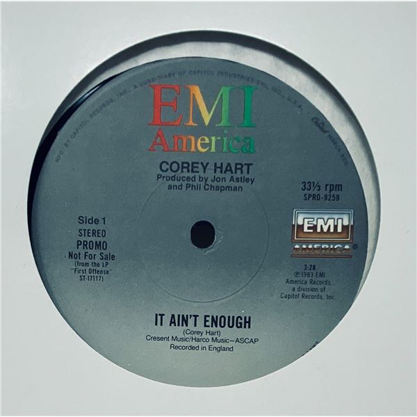 1983 EMI Promo 12" – Corey Hart “It Ain’t Enough” from First Off