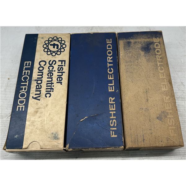 Lot of (3) Fisher #13-639-52 Electrode Calomel Reference Porous Plug Type