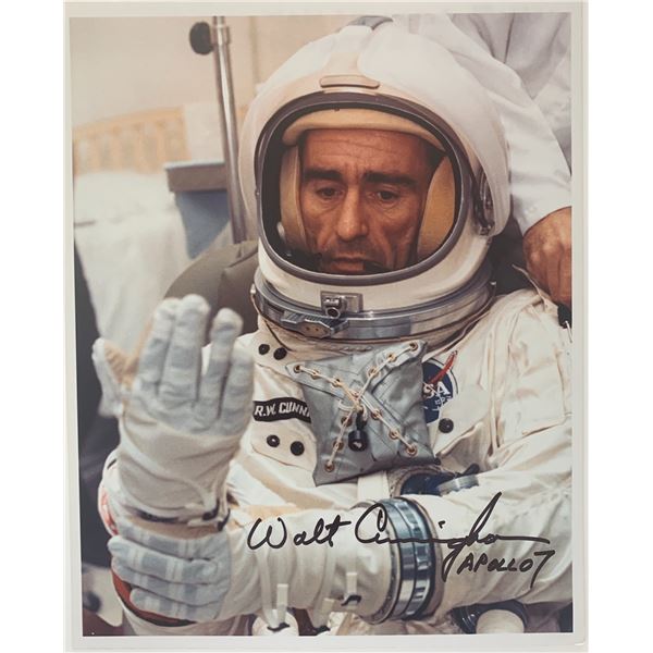 Walt Cunningham signed Apollo 7 photo. GFA Authenticated