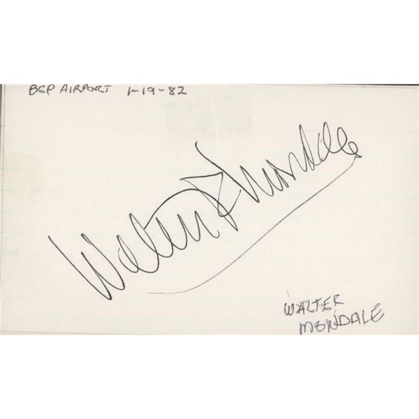Vice President Walter Mondale signature