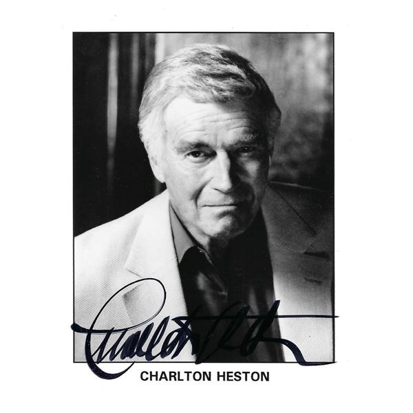 Charlton Heston signed photo
