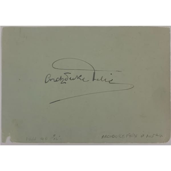 Archduke Felix of Austria original signature