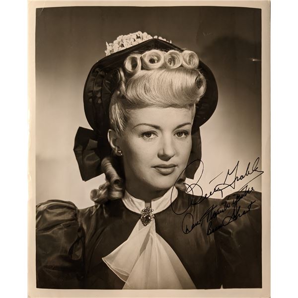 Tin Pan Alley Betty Grable signed photo
