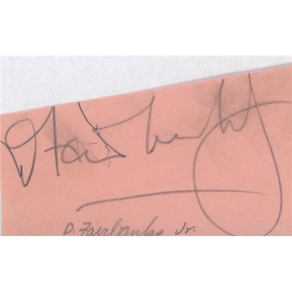 Douglas Fairbanks Jr. signature cut. GFA Authenticated