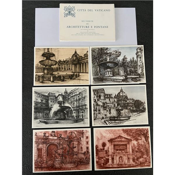 City of the Vatican architecture set of 6 cards