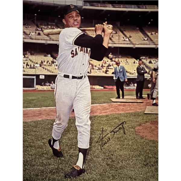 Willie Mays signed photo