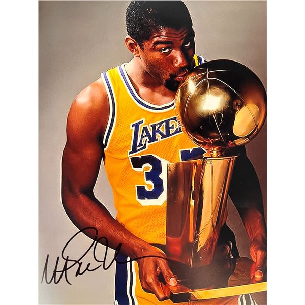 LA Lakers Magic Johnson signed photo