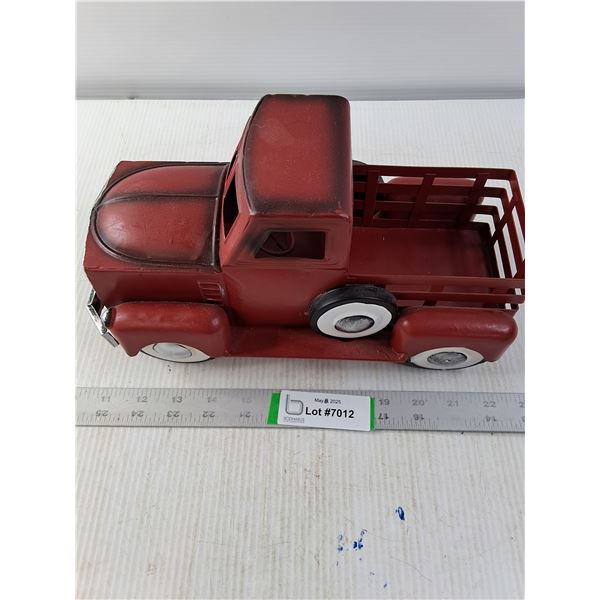 Decorative Red Tin Truck