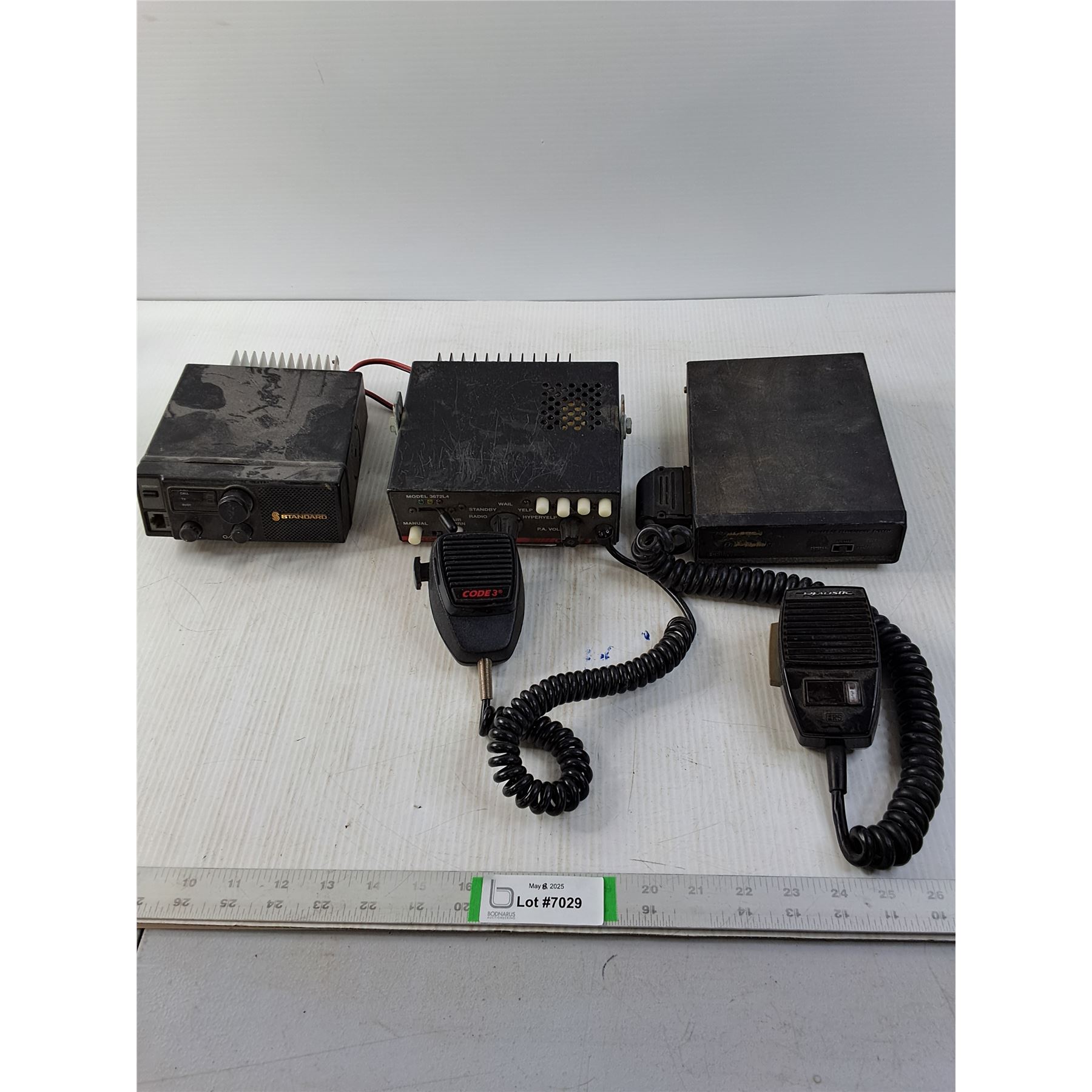 Standard CB Realistic CB Transceiver and a Code 3 Police Type Radio ...