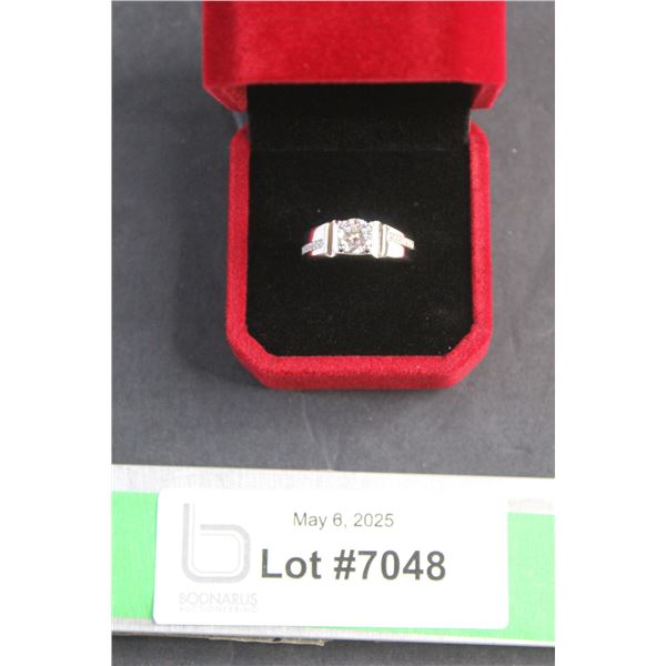 ^1.00 CT GRA Certified Moissanite VVS D Color 925 Silver Ring