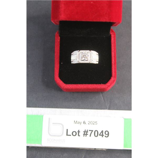 ^1.00 CT GRA Certified Moissanite VVS D Color Stone 925 Silver Ring