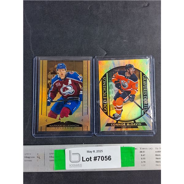 Upper Deck Golden Rookie Connor McDavid and Nathan MacKinnon Trading Hockey Cards