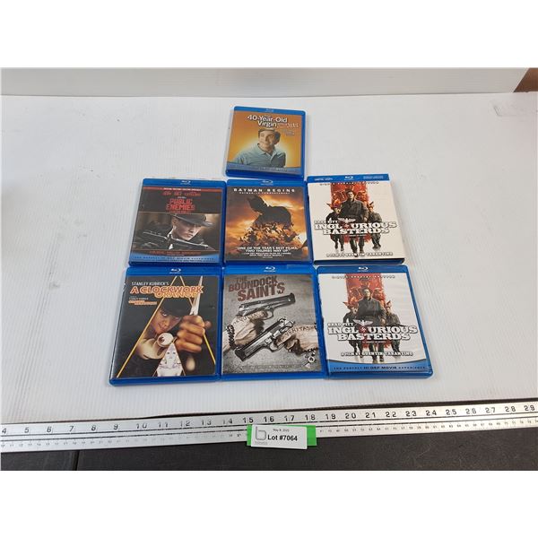 (7) Blu-Ray DVDs - A Clockwork Orange, The 40-Year-Old Virgin