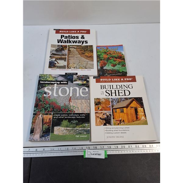 (4) Books - Landscaping, Patios, Tropical Trees, Shed-Building
