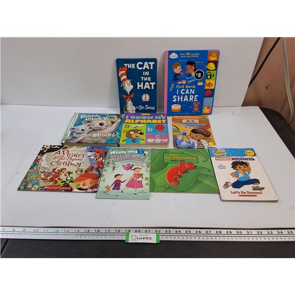 (9) Kids Books - Cat in the Hat, Daddy Loves You, Pinkalicious