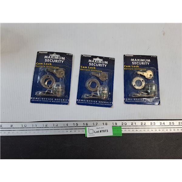 (3) Maximum Security Cam Locks - NOS