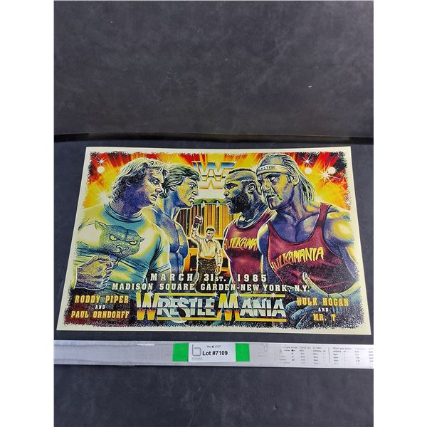 March 31th 1985 Wrestlemania Poster - Authenticity Not Guaranteed