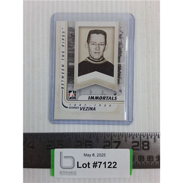 2011 In The Game - Georges Vezina "Immortals" Card - Cannot Guarantee Authenticity
