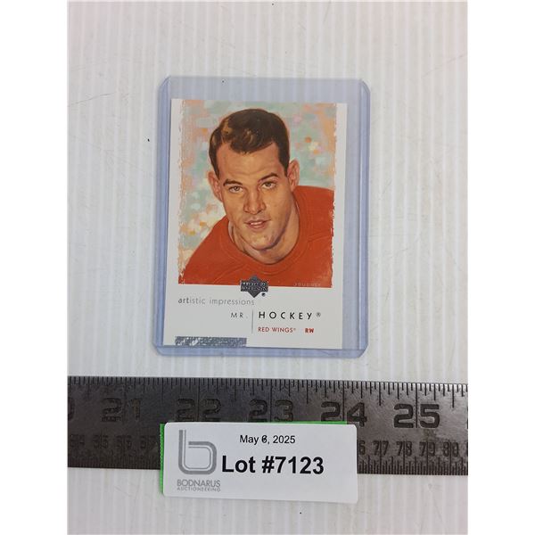 Upper Deck Gordie Howe "Artistic Impressions" Card - Cannot Guarantee Authenticity