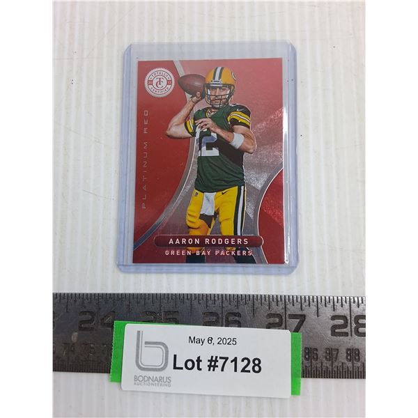 2013 Panini NFL Aaron Rodgers "Platinum Red - Totally Certified" Card - Cannot Guarantee Authenticit
