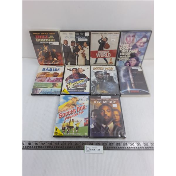 (10) Sealed DVD Movies (Inside Man, Our Family Wedding, Hell on the Border)