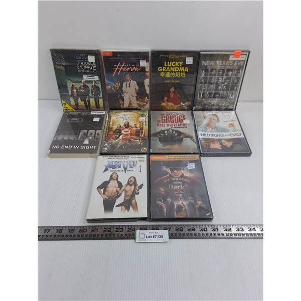 (10) Sealed DVD Movies (The Grudge, No End in Sight, New Years Eve)