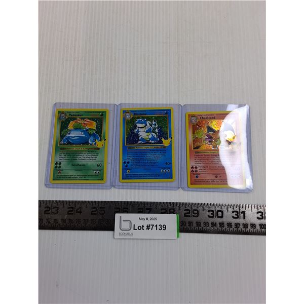 (3) Pokemon Cards - Cannot Guarantee Authenticity