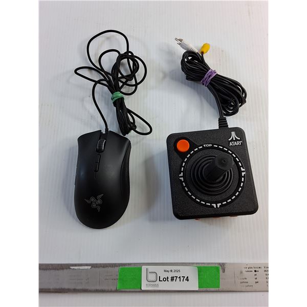 Atari Controller and Razer Computer Mouse - As Is