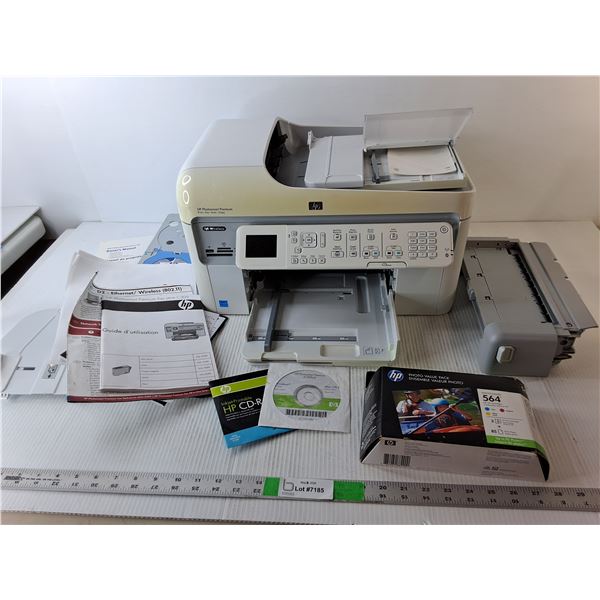 HP Photosmart Printer-No Cord, Untested, (3) Ink Cartridges