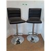 Image 1 : *(2) Adjustable Faux Leather Bar Chairs, Cannot Ship