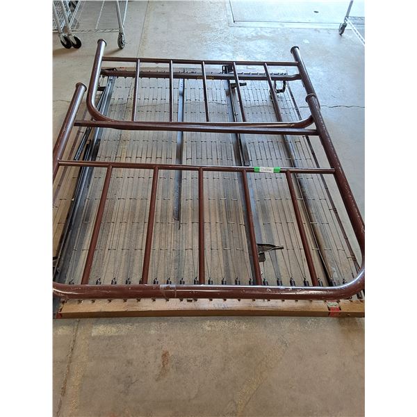 **Vintage Metal Double Bed Frame with Head & Footboards, Cannot Ship