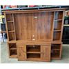 Image 1 : *Wood Entertainment Centre 62.5" Tall x 68.5" Long x 17" Wide, Cannot Ship