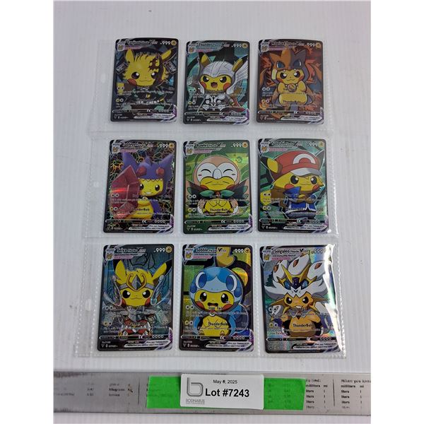(9) Various Pokémon Trading Cards - Authenticity Not Guaranteed