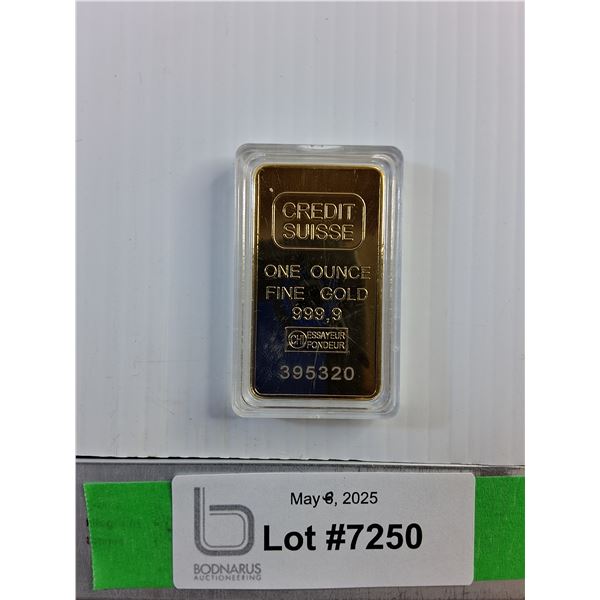 One Ounce 999.9 Fine Gold Bar - Authenticity Not Guaranteed