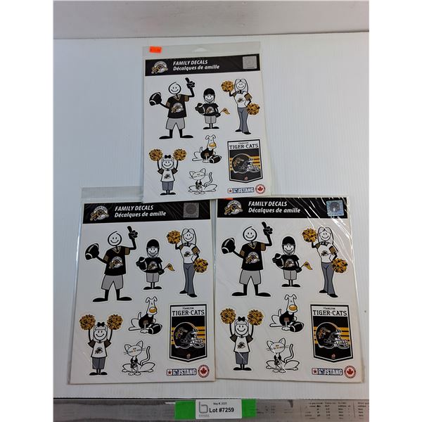 CFL Hamilton Tigercats Family Decals