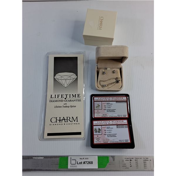 ^Diamond Earrings and Necklace Set - Comes with Certificates