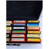 Image 3 : 8 Track Stereo Audio Cartridges - Willie Nelson, Country Gold & Charley Pride and Storage Case