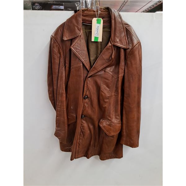 *Vintage Leather Jacket - Size XL - XXL