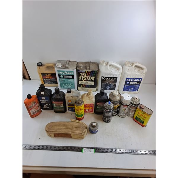 Assorted Partials of Shop Chemicals, Strapping - Cannot Ship