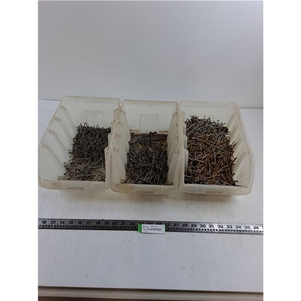 (3) Stackable Shop Bins with Contents