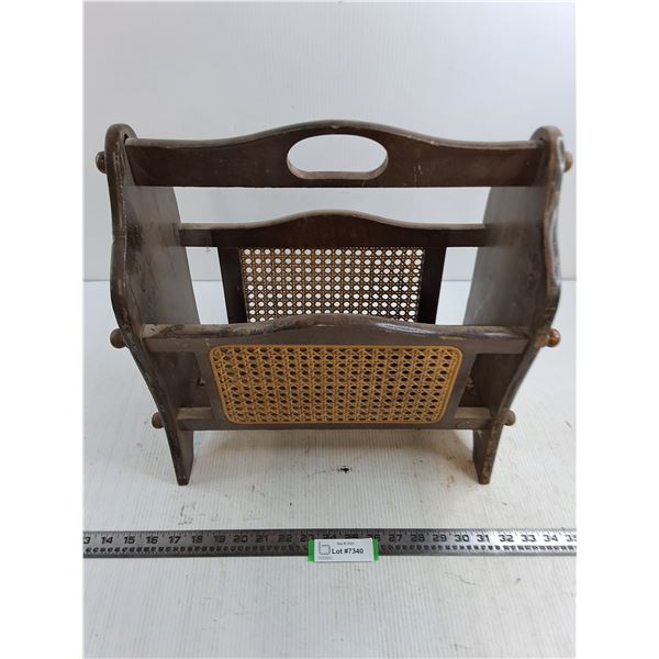 Vintage Wooden Magazine Rack